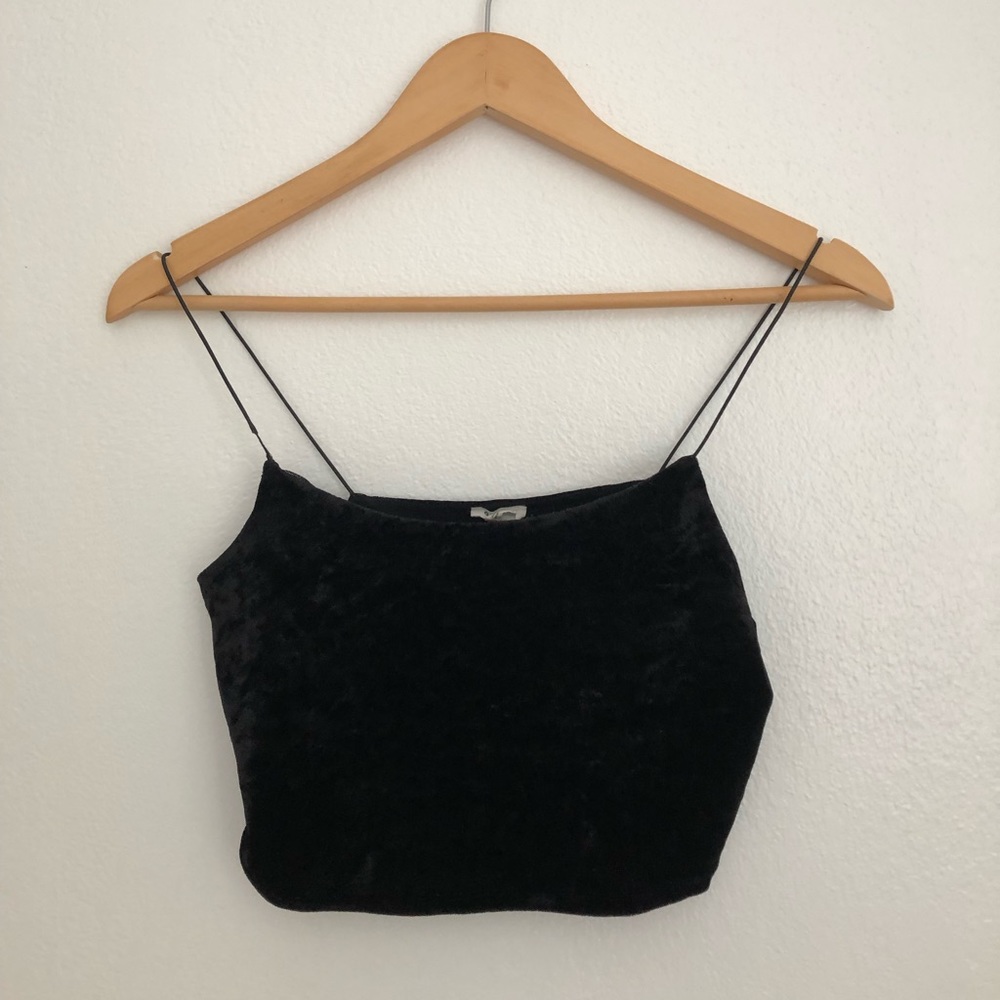 Green velvet tank